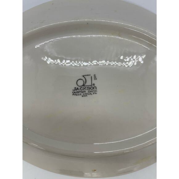 Vintage Jackson Custom China Serving Platter 11.75" x 8.5" Falls Creek PA USA - Picture 4 of 7